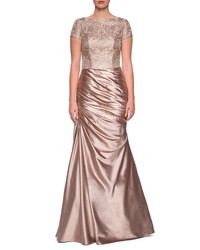 La Femme Embroidered Gown