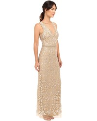 Nicole Miller Embroidered Tulle Gown
