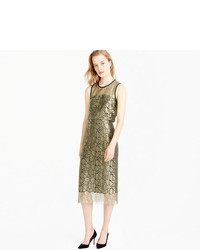 J.Crew Collection Deco Skirt In Metallic French Lace