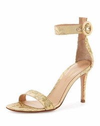 Gold Lace Sandals