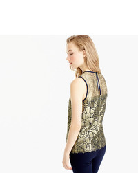J.Crew Collection Deco Shirt In Metallic French Lace