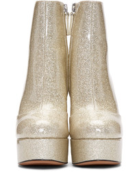 Marc Jacobs Gold Glitter Amber Boots