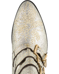 Chloé Grey Glitter Susanna Ankle Boots