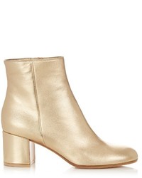 Gianvito Rossi Margaux Block Heel Leather Ankle Boots