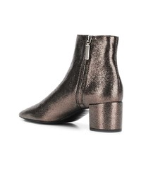 Saint Laurent Metallic Ankle Boots