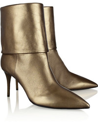 Giuseppe Zanotti Yvette Metallic Leather Ankle Boots