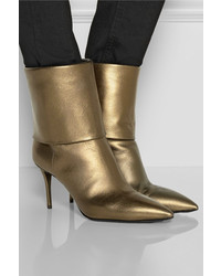 Giuseppe Zanotti Yvette Metallic Leather Ankle Boots