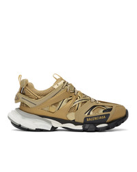 Gold Leather Athletic Shoes