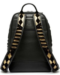 MCM Duke Tapisserie Goat Leather Backpack Metallic