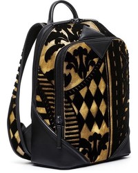 MCM Duke Tapisserie Goat Leather Backpack Metallic