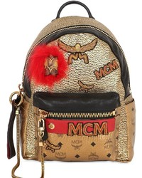 MCM Small Patched Leather Backpack