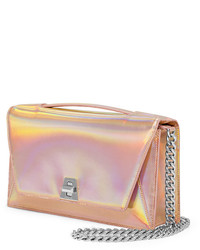 Akris Anouk City Mirrored Leather Shoulder Bag Rose Gold