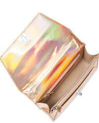 Akris Anouk City Mirrored Leather Shoulder Bag Rose Gold