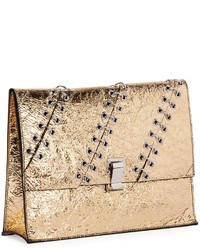 Proenza Schouler Large Metallic Leather Lunch Bag Gold