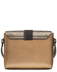 Brunello Cucinelli Leather Shoulder Bag With Embellisht