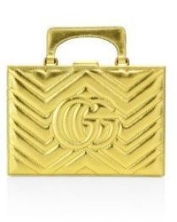 Gucci Matelasse Metallic Leather Top Handle Bag