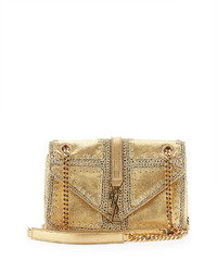 Saint Laurent Monogram Medium Macrame Slouchy Chain Shoulder Bag Gold