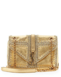 Saint Laurent Monogram Medium Macrame Slouchy Chain Shoulder Bag Gold