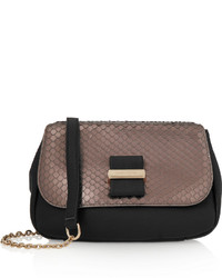 See by Chloe See By Chlo Rosita Python Effect And Textured Leather Shoulder Bag Bronze