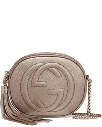 Gucci Soho Mini Textured Leather Shoulder Bag Gold