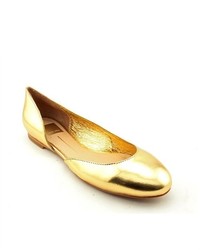 DV by Dolce Vita Laci Gold Patent Leather Ballet Flats Shoes