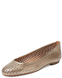 French Sole League Perforated Ballet Flat