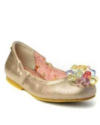 MUPS Gold Metallic Mini Ballerina Cluster Shoes Little Girls 1