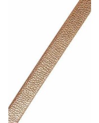 Brunello Cucinelli Bead Embellished Metallic Pebbled Leather Belt