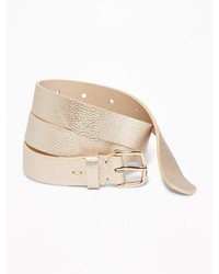 Old Navy Metallic Faux Leather Belt For