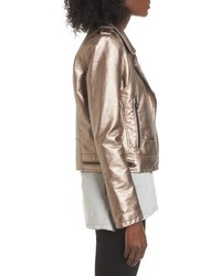 Blank NYC Blanknyc Metallic Faux Leather Moto Jacket