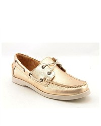 White Mountain Headsail Gold Moc Leather Boat Shoes