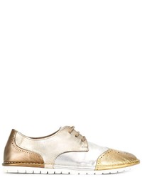 Gold Leather Brogues