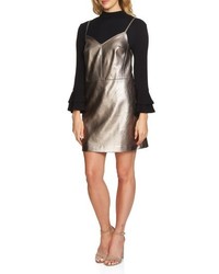 1 STATE 1state Metallic Faux Leather Slipdress