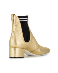 Fendi Gold Chelsea Boots