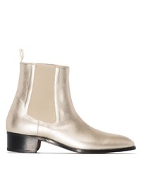 Tom Ford Metallic Leather Chelsea Boots