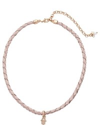 Lucky Brand Hamsa Leather Choker Necklace Necklace