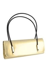Bundle Monster Bmc Synthetic Patent Leather Evening Party Clutch W Shoulder Straps Gold