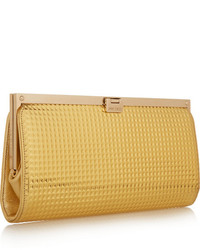 Jimmy Choo Camille Embossed Metallic Leather Clutch