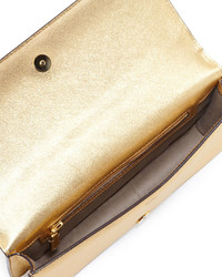 Tom Ford Jennifer Metallic Zip Clutch Bag Golden