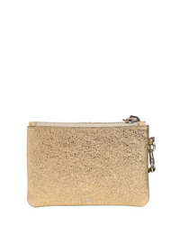 Anya Hindmarch Jeweled Eyes Crackled Leather Pouch