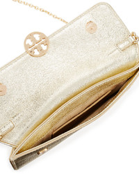 Tory Burch Metallic Envelope Clutch Bag Spark Gold