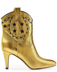 Marc Jacobs Georgia Metallic Leather Cowboy Boots