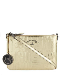 Vivienne Westwood Anglomania Turner Text Embossed Cross Body Bag