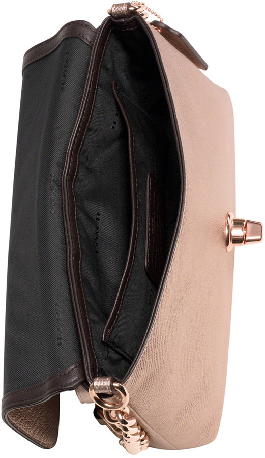 Coach Crosstown Crossbody In Metallic Crossgrain Leather, $195 | Macy's ...