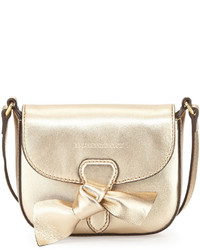 Burberry Girls Mini Leather Crossbody Bag Gold