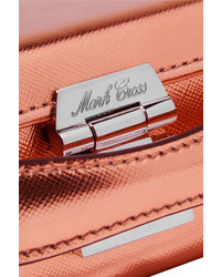 MARK CROSS Grace Mini Metallic Textured Leather Shoulder Bag Bronze