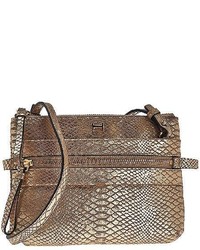 H By Halston Metallic Python Embossed Crossbody Handbag