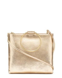 Thacker Le Pouch Leather Ring Handle Crossbody Bag