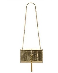 Saint Laurent Medium Kate Monogram Metallic Ayers Tassel Chain Shoulder Bag