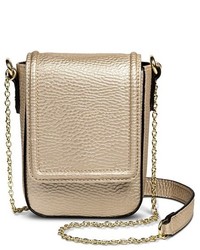 Sam & Libby Metallic Crossbody Handbag With Chain Strap Gold